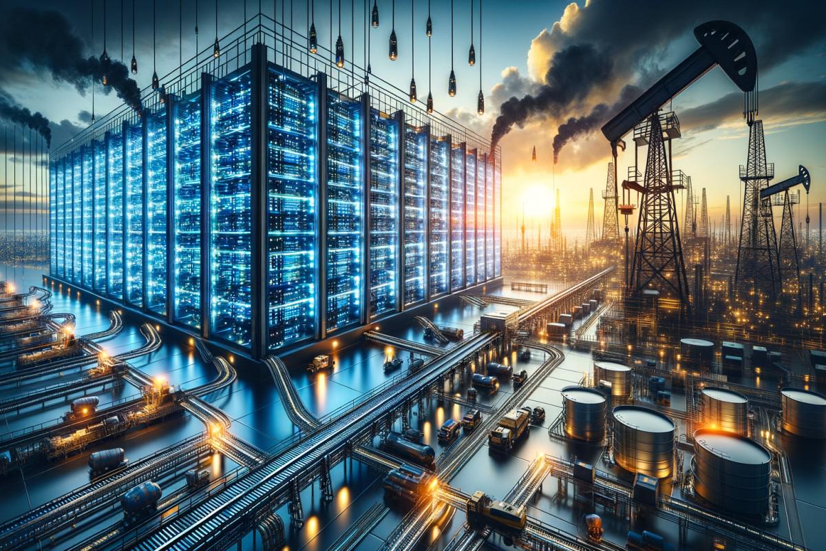 企业加大对数据中心的投资，减少对石油的投资。